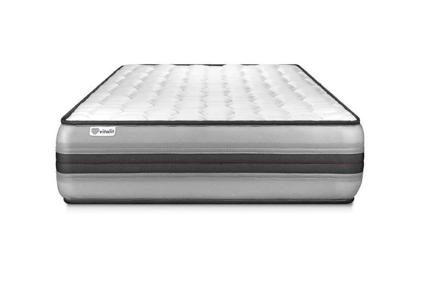 Ensemble Matelas Sommier 90x200 cm - Sommier Blanc (en kit) - Vitalpower Recover
