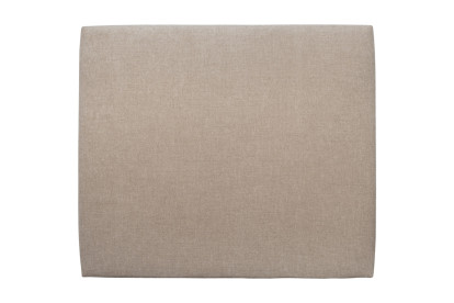 Tête de lit 135 cm Tapissée - Tissu Toile Natté Beige Brun