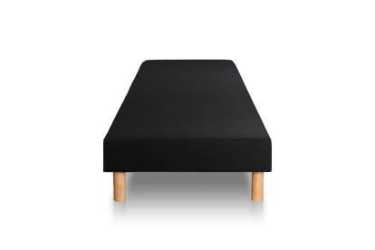Ensemble Matelas Sommier 80x190 cm - Sommier Noir (déjà monté) - Exclusive