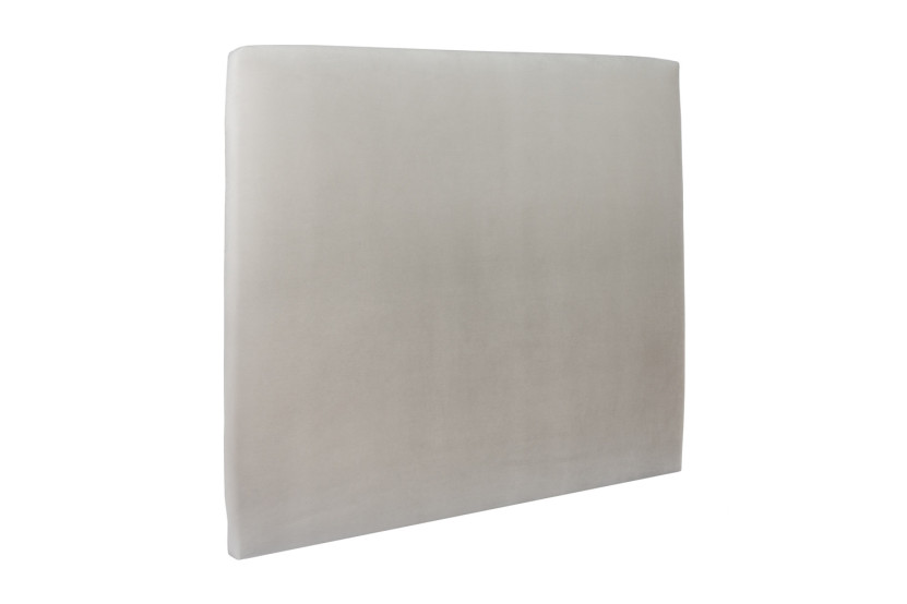 Lit 135x190 cm avec Tête de lit tapissée - Tissu Velours