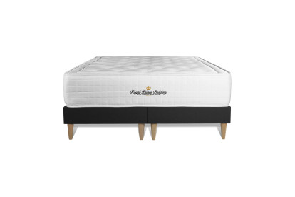 Ensemble Matelas Sommier 160x200 cm - 2 Sommiers Noir - Buckingham