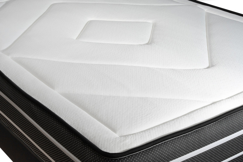 Ensemble Matelas Sommier 120x200 cm - Sommier Noir (déjà monté) - Exclusive