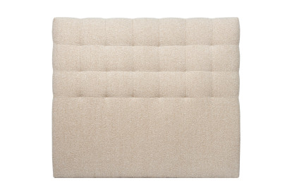 Tête de lit 160 cm Capitonnée - Tissu Bouclette Beige Clair
