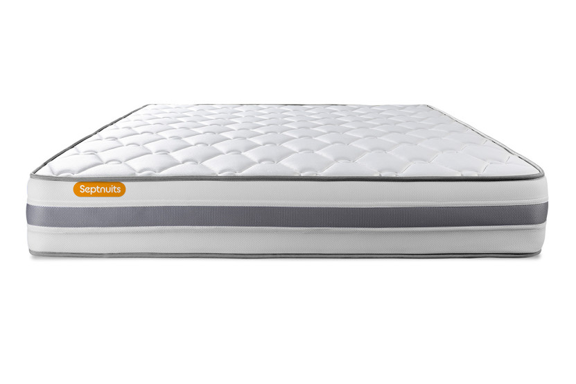 Ensemble Matelas Sommier 140x200 cm - Sommier Blanc (déjà monté) - Memo Spring