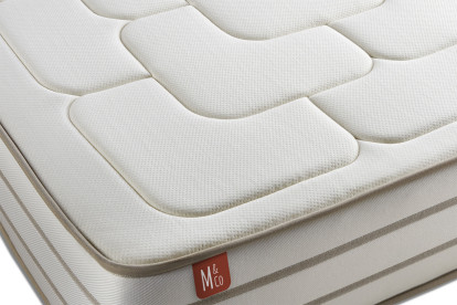 Ensemble Matelas Sommier 90x190 cm - Sommier Beige (déjà monté) - Le Douillet