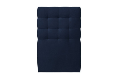 Lit 90x200 cm - Sommier tapissier H29 cm + tête de lit capitonnée - Tissu Velours Bleu Océan