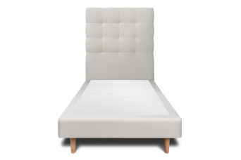 Lit 90x190 cm avec Tête de lit capitonnée - Tissu Velours