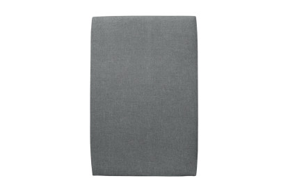 Lit 90x200 cm - Sommier à lattes H29 cm + tête de lit tapissée - Tissu Toile natté Gris Anthracite