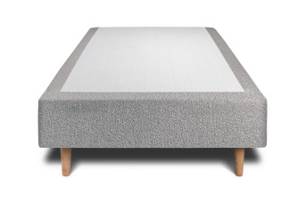Sommier Tapissier 90x200 cm (déjà monté) - Bouclette - Gris