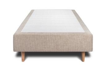 Sommier Tapissier 80x200 cm (déjà monté) - Toile Nattée - Beige Brun