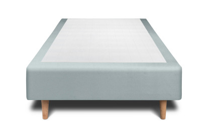 Sommier Tapissier 80x200 cm - H35 cm - Velours - Gris bleuté