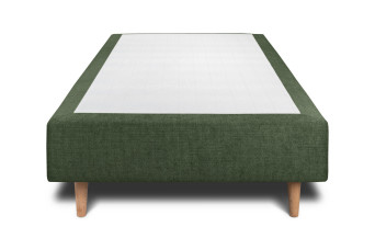 Sommier Tapissier 100x200 cm (déjà monté) - Toile Nattée - Vert Kaki