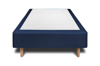 Sommier Tapissier 90x200 cm (déjà monté) - Velours - Bleu Ocean