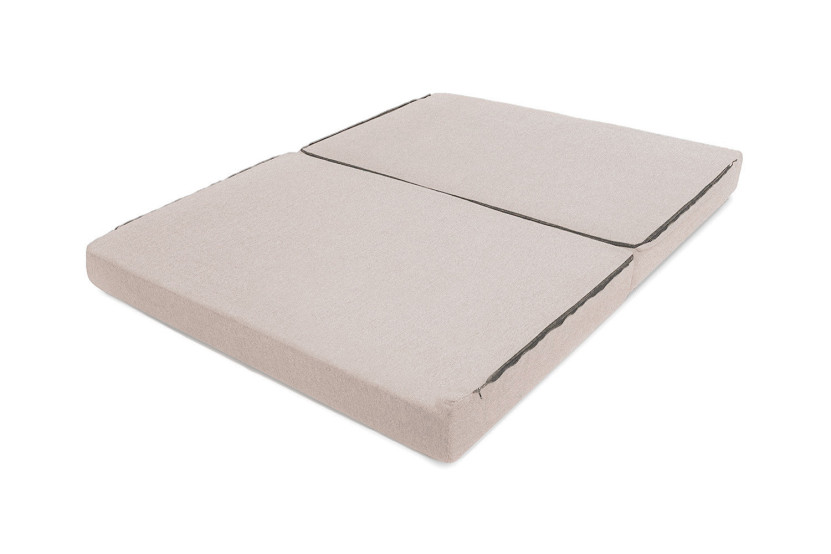 Canapé d'angle convertible 5 places - Tissu imperméable - Beige clair