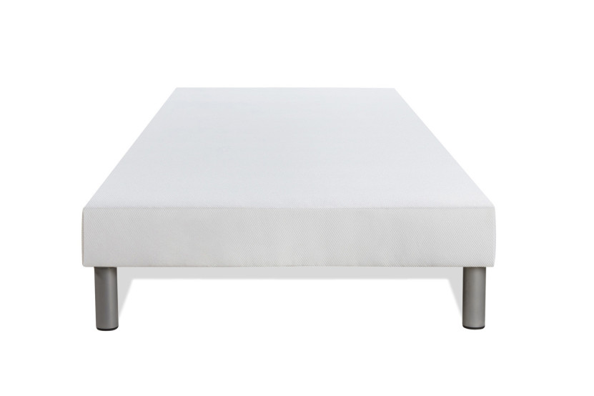 Ensemble Matelas Sommier 90x200 cm - Sommier Blanc (déjà monté) - Regen
