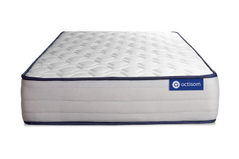 Ensemble Matelas Sommier 80x190 cm - Sommier Blanc (en kit) - Actimemo Form