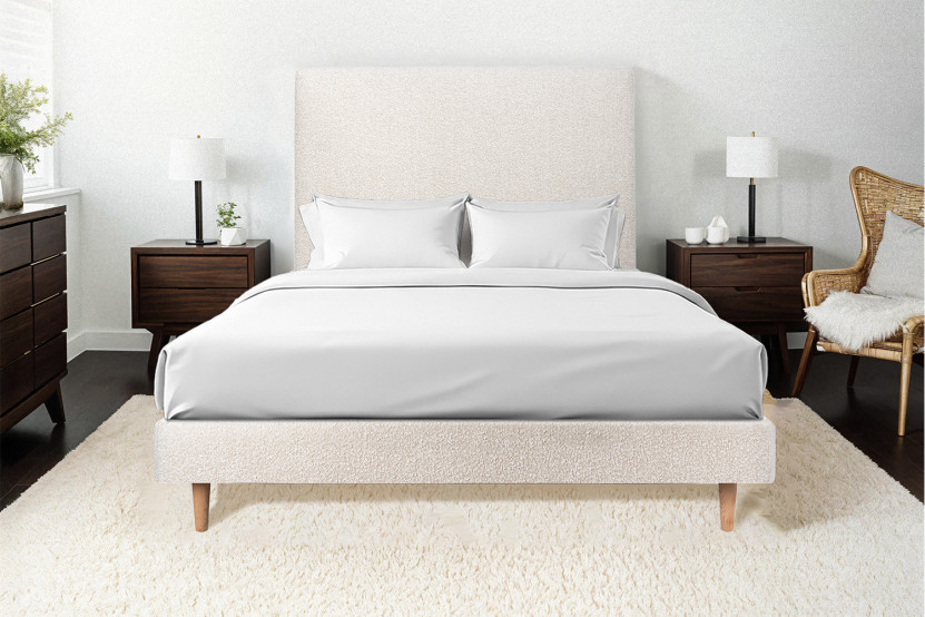 Sommier Tapissier 160x200 cm - Bouclette - Beige clair
