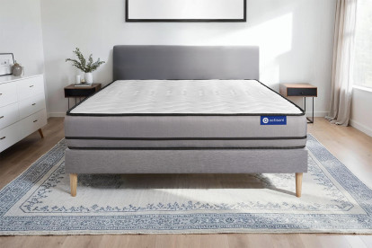 Ensemble Matelas Sommier 80x200 cm - Sommier Gris (en kit) - Actiflex Night