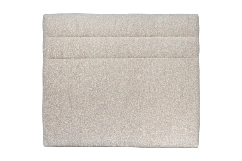 Tête de lit 150 cm Lignes - Tissu Bouclette Beige Clair