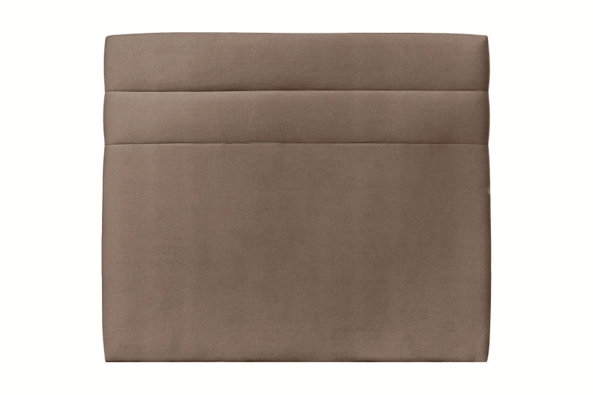 Tête de lit 140 cm Lignes - Tissu Velours Taupe