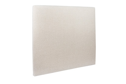 Lit coffre 180x200 cm avec Tête de lit tapissée - Tissu Bouclette Beige Clair