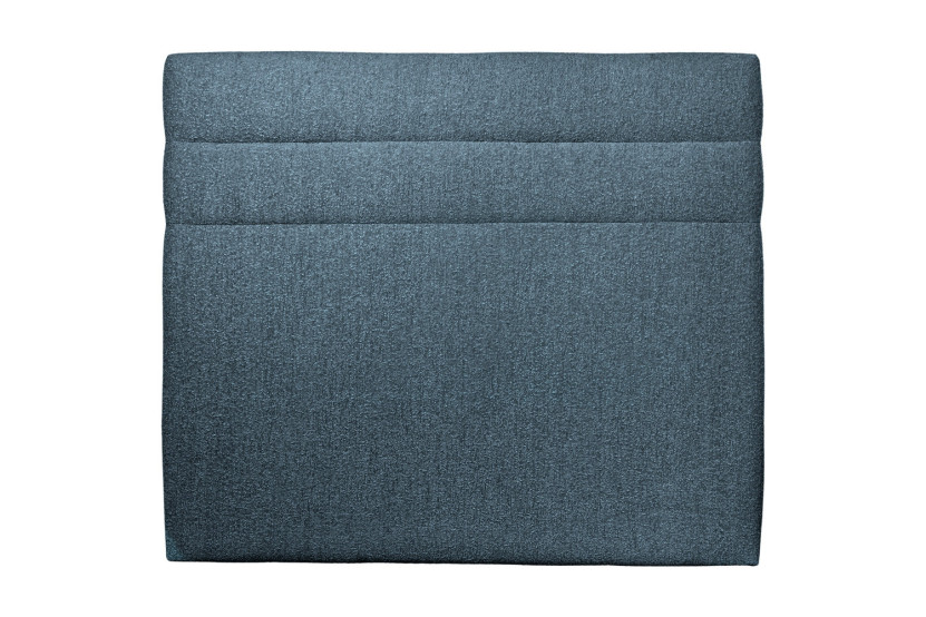 Tête de lit 200 cm Lignes - Tissu Bouclette Bleu