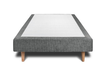 Sommier Tapissier 80x200 cm - Toile nattée  - Gris anthracite