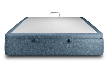 Sommier Coffre 160x200 cm - Bouclette - Bleu