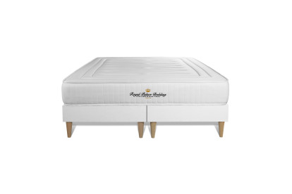Ensemble Matelas Sommier 180x200 cm - 2 Sommiers Blanc - Nottingham