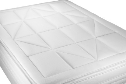 Ensemble Matelas Sommier 140x200 cm - Sommier Blanc (en kit) - Vingt-Huit PLUS