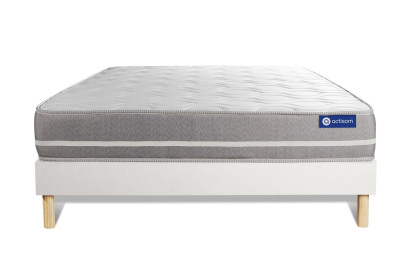 Ensemble Matelas Sommier 140x200 cm - Sommier Blanc (en kit) - Actilatex Touch