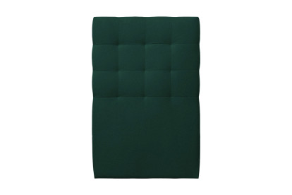 Lit 90x200 cm - Sommier à lattes H29 cm + tête de lit capitonnée - Tissu Velours Vert