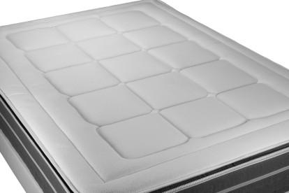 Ensemble Matelas Sommier 90x200 cm - Sommier Blanc (déjà monté) - Trente PLUS