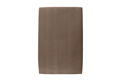 Lit 90x200 cm - Sommier à lattes H29 cm + tête de lit tapissée - Tissu Velours Taupe