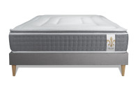 Ensemble Matelas Sommier 160x200 cm - Sommier Gris (en kit) - Vingt-Six PLUS Ensemble Matelas Sommier 160x200 cm - Sommier Gris (en kit) - Vingt-Six PLUS