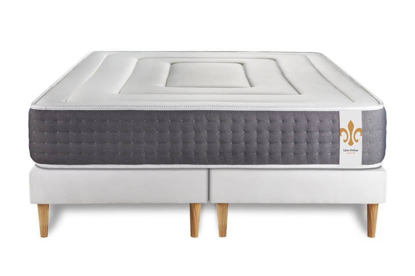 Ensemble Matelas Sommier 180x200 cm - 2 Sommiers Blanc - Vingt-Six
