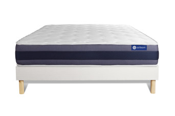 Ensemble Matelas Sommier 140x200 cm - Sommier Blanc (en kit) - Actiflex Morpho