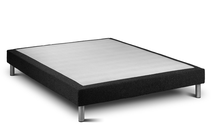 Ensemble Matelas Sommier 140x200 cm - Sommier Noir (déjà monté) - Vitalspring Recover