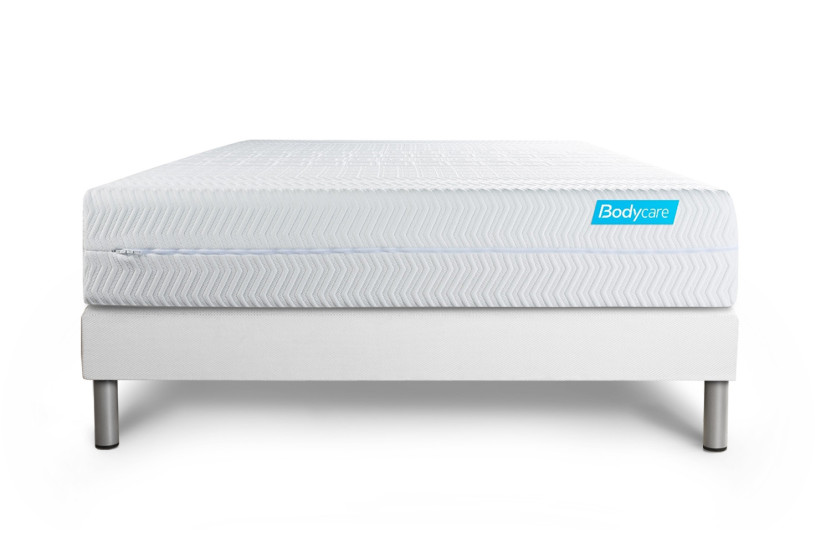 Ensemble Matelas Sommier 140x200 cm - Sommier Blanc (en kit) - Biocare
