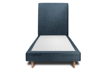 Lit 90x200 cm avec Tête de lit tapissée - Tissu Bouclette Bleu Lit 90x200 cm avec Tête de lit tapissée - Tissu Bouclette Bleu
