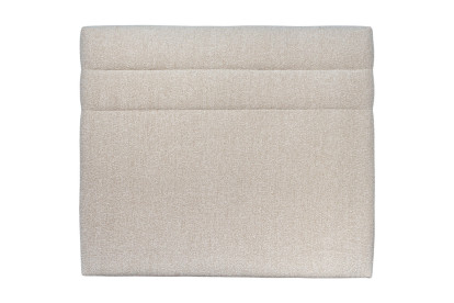 Tête de lit 135 cm Lignes - Tissu Bouclette Beige Clair