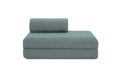 Canapé 3 places - 2 modules convertibles : Canapé 2 places + Fauteuil - Tissu lisse Vert
