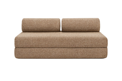 Canapé 3 places convertible et modulable - Tissu tweed Marron