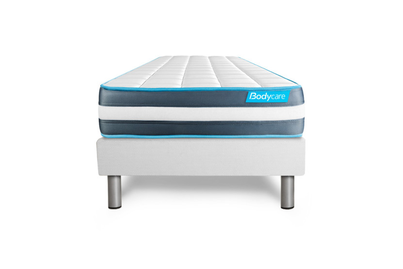 Ensemble Matelas Sommier 90x190 cm - Sommier Blanc (en kit) - Bodyform