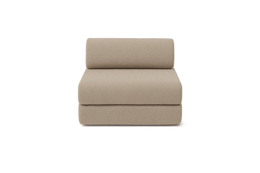 Fauteuil convertible et modulable - Tissu lisse - Taupe