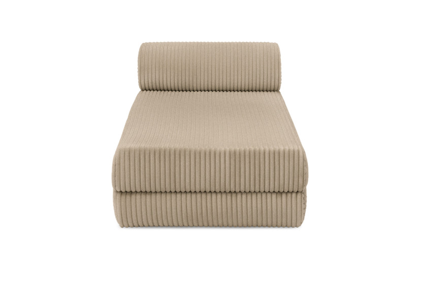 Canapé d'angle convertible 5 places - Velours côtelé XL - Taupe