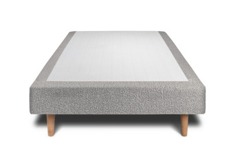 Sommier Tapissier 90x200 cm - Bouclette - Gris