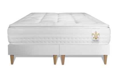 Ensemble Matelas Sommier 180x200 cm - 2 Sommiers Blanc - Vingt-Huit PLUS