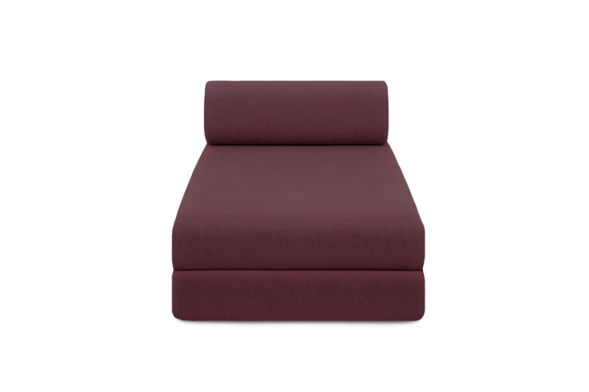 Canapé d'angle convertible 5 places - Tissu lisse - Rouge