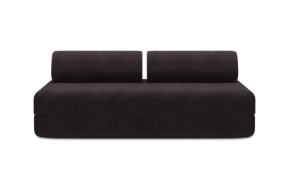 Canapé 3 places convertible et modulable - Velours côtelé Marron